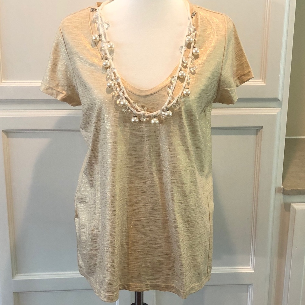 Never worn Gold Metallic top